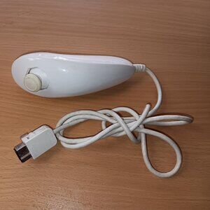Wii Nunchuck Controller Official Nintendo White Wired USED